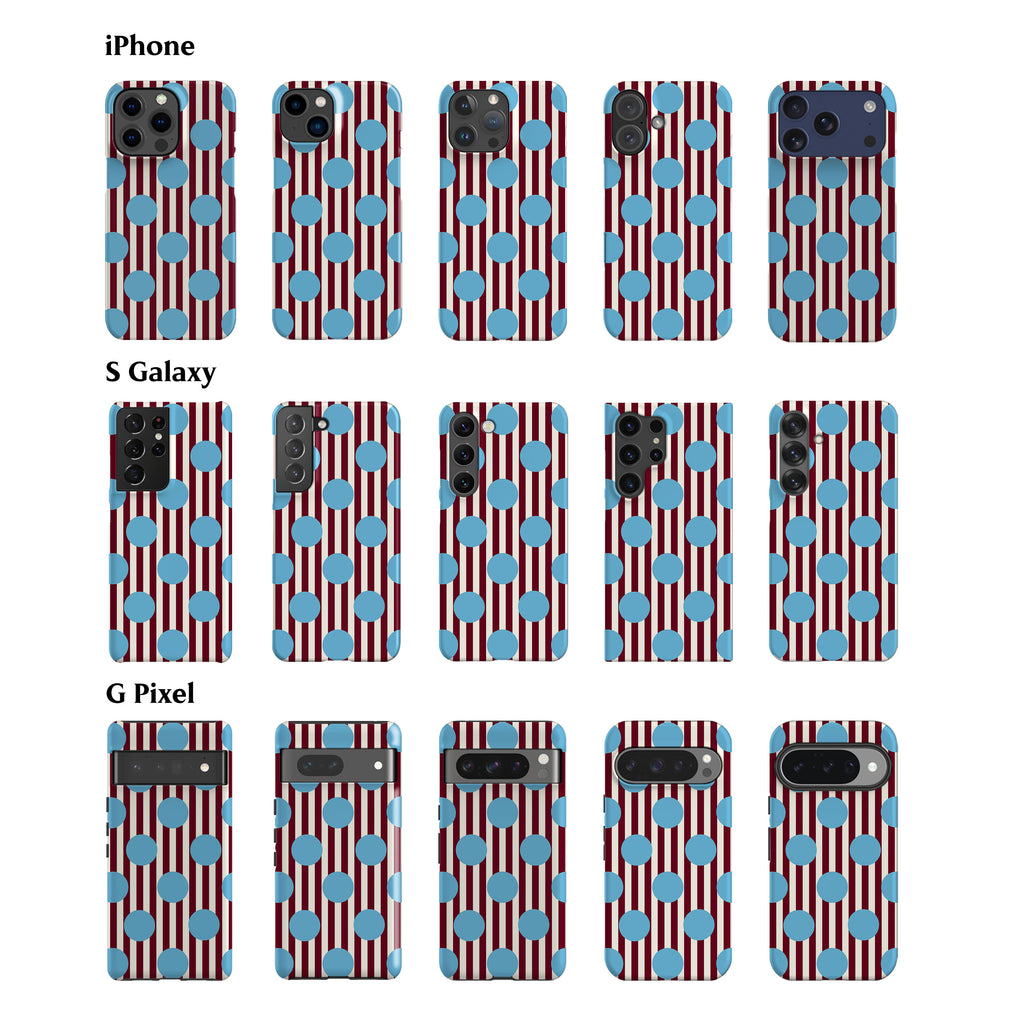 Striped Feria Blue Dots Phone Case
