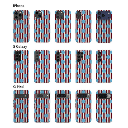Striped Feria Blue Dots Phone Case