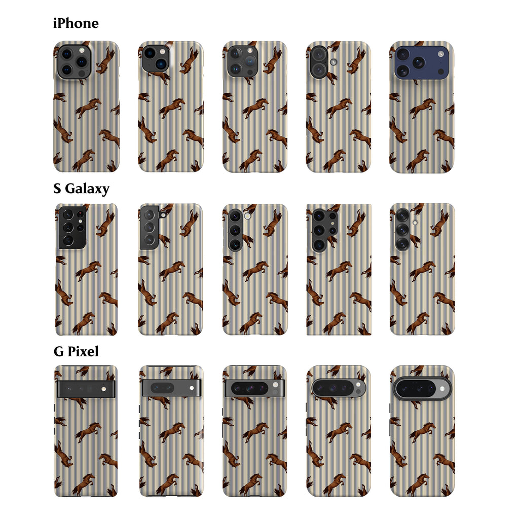 Striped Horses Phone Case