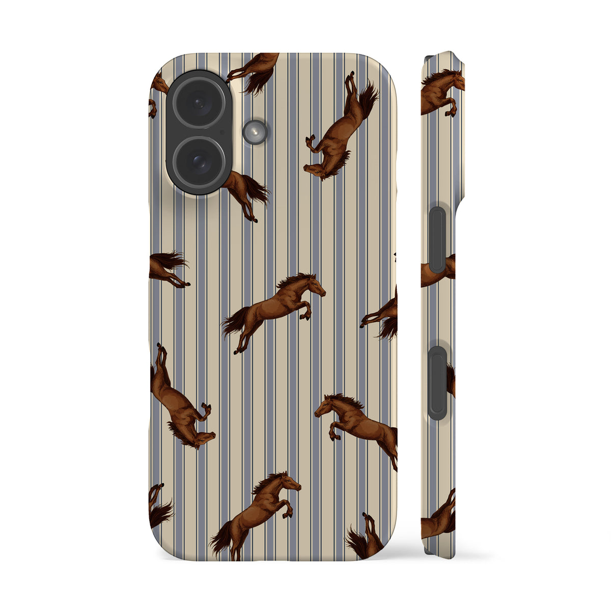 Striped Horses Phone Case