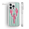 Striped Lobster Clear MagSafe iPhone Case