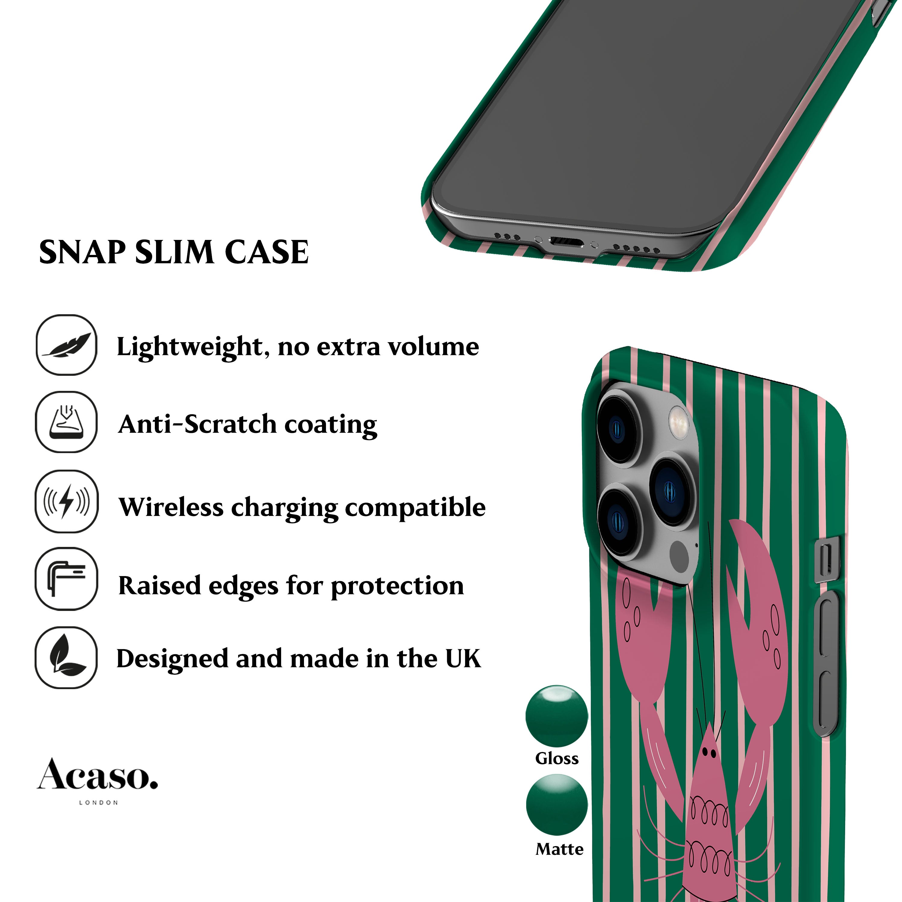 Green Lobster Phone Case