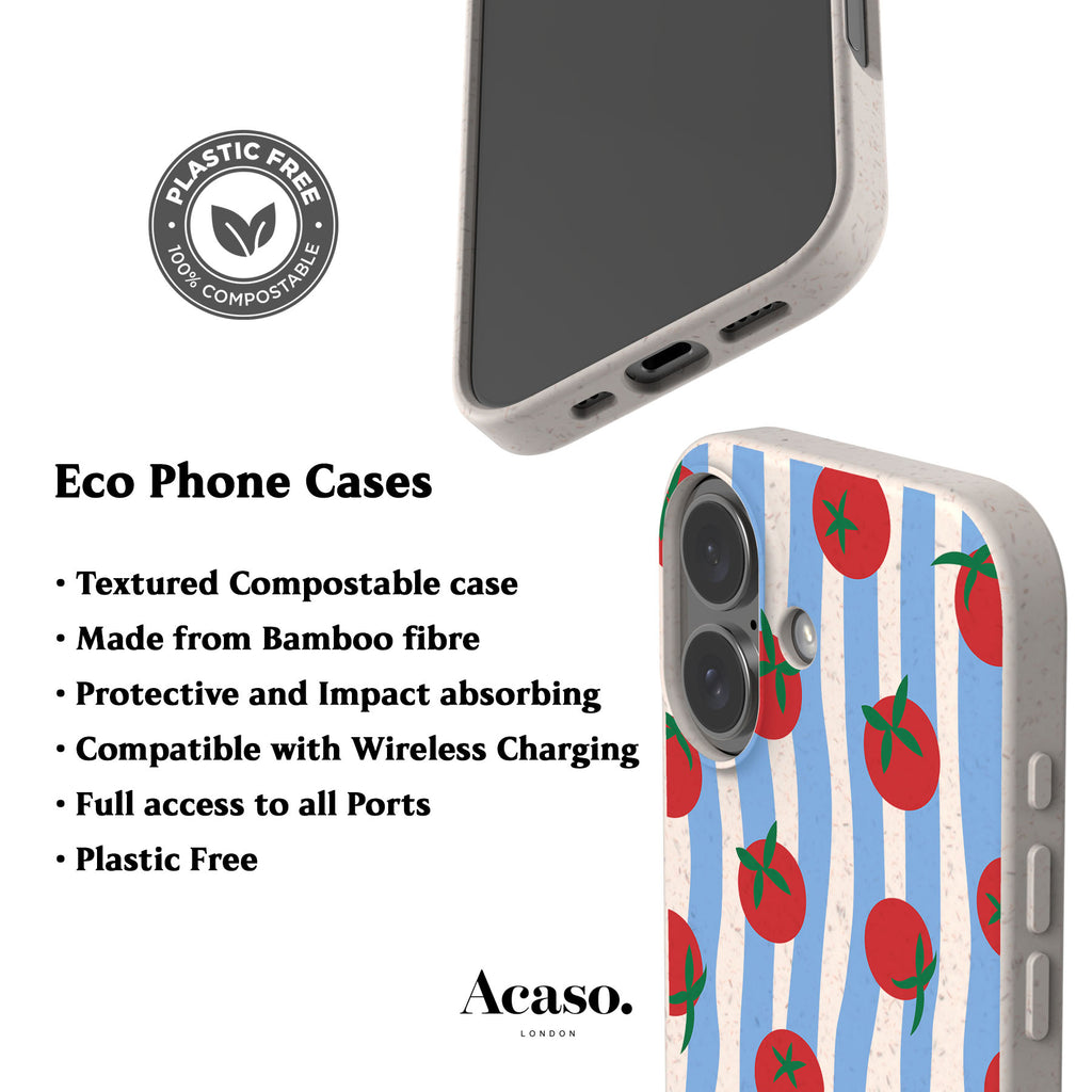 Striped Tomatoes Eco-Friendly Phone Case