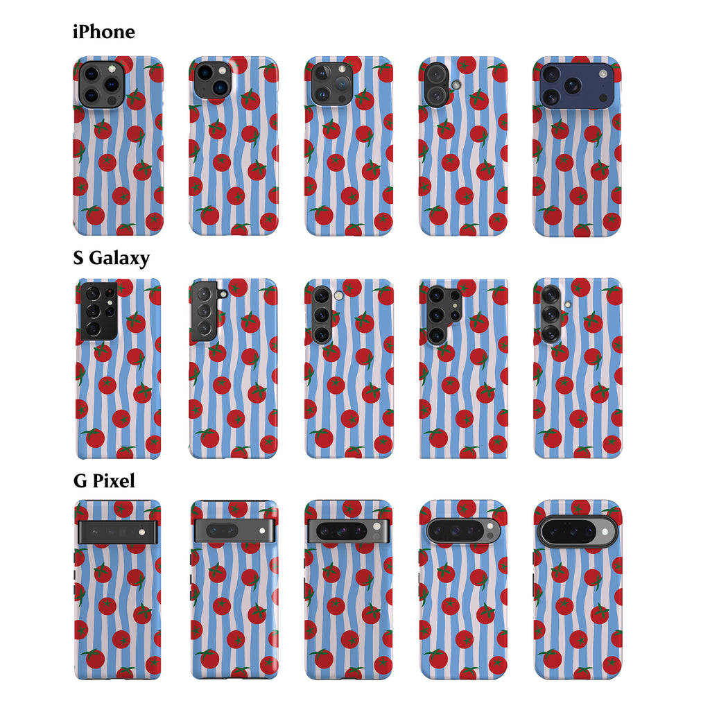 Striped Tomatoes Phone Case