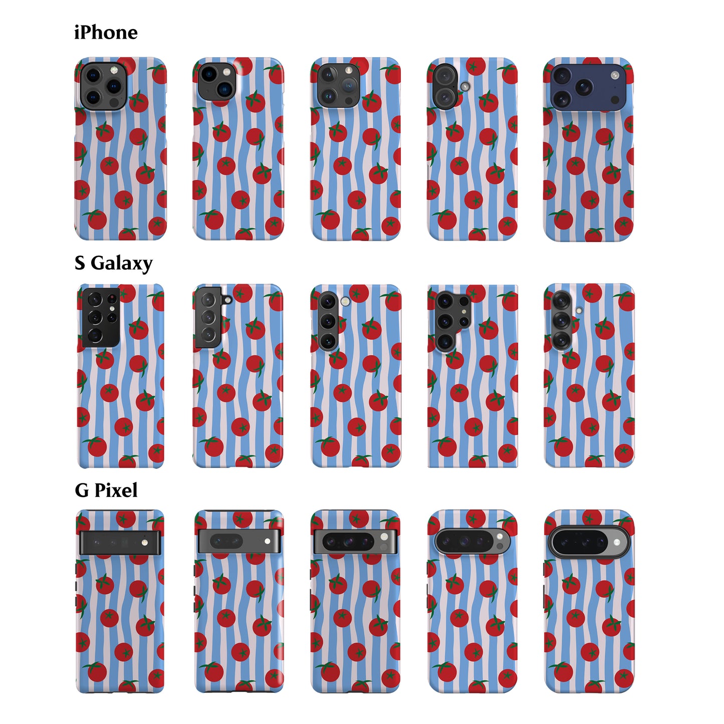 Striped Tomatoes Phone Case