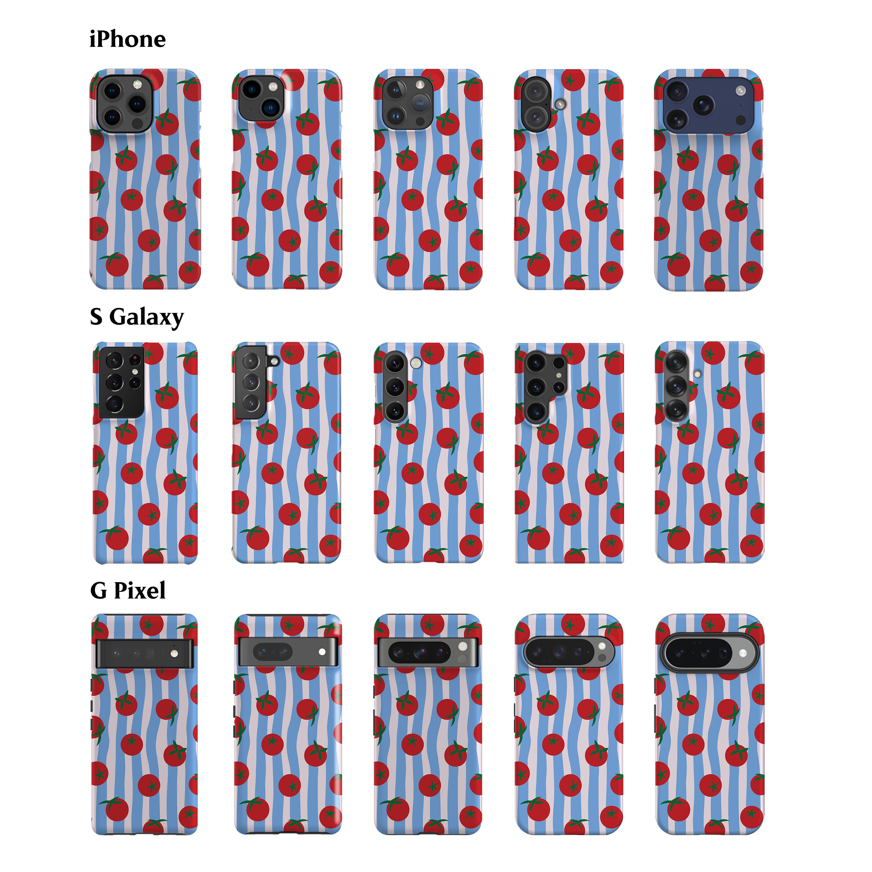 Striped Tomatoes Phone Case