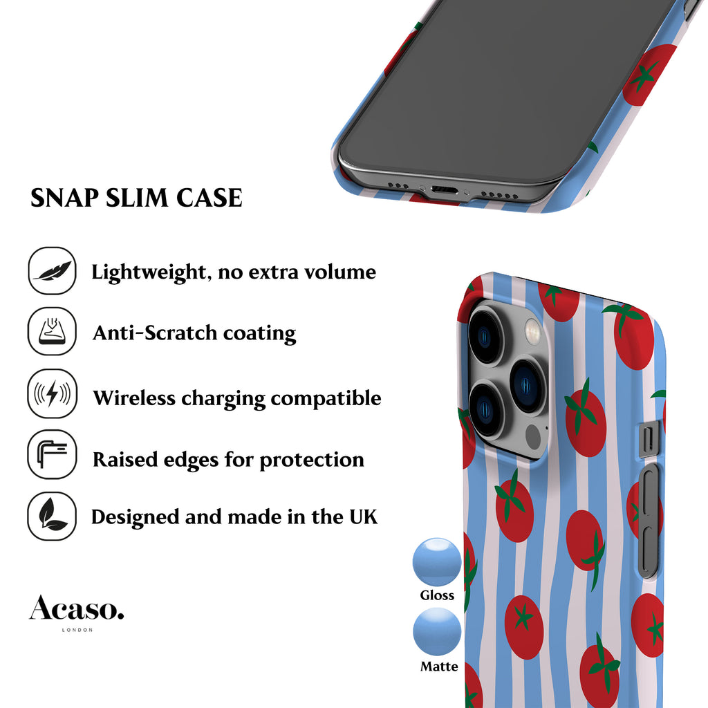 Striped Tomatoes Phone Case
