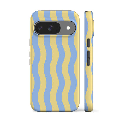 Striped Waves Butter Yellow Phone Case