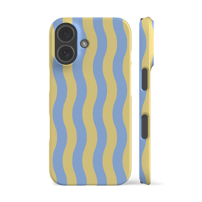 Striped Waves Butter Yellow Phone Case