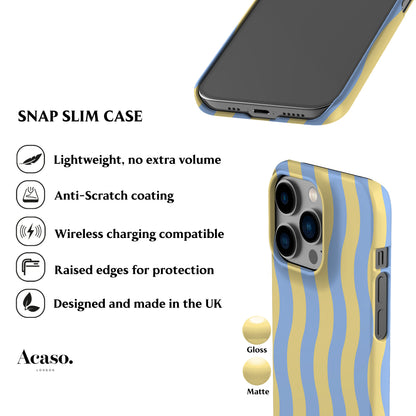 Striped Waves Butter Yellow Phone Case