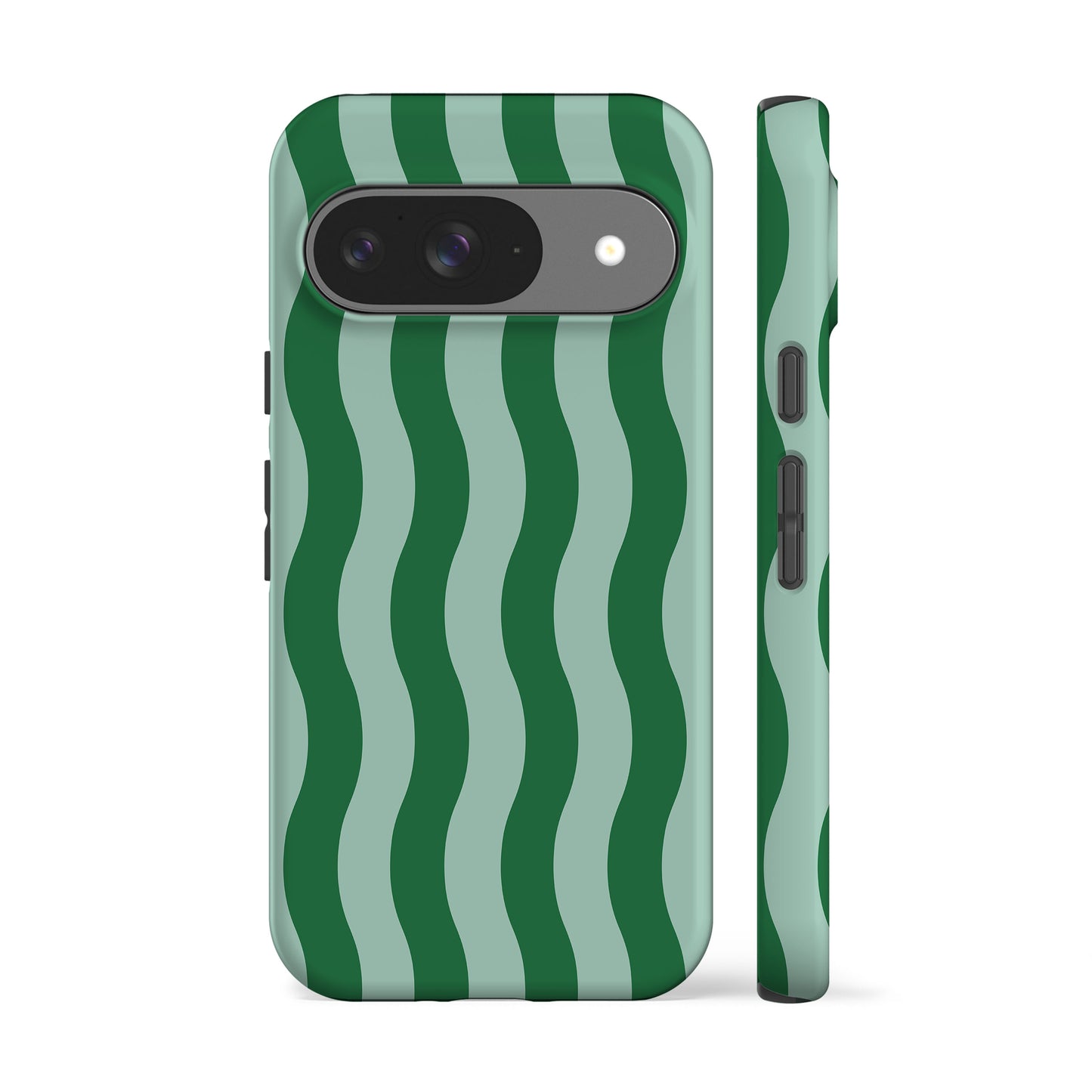 Striped Green Waves Phone Case