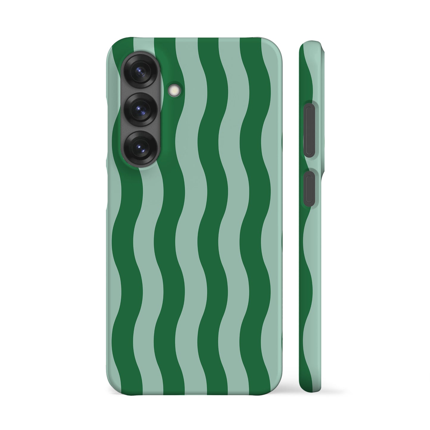 Striped Green Waves Phone Case