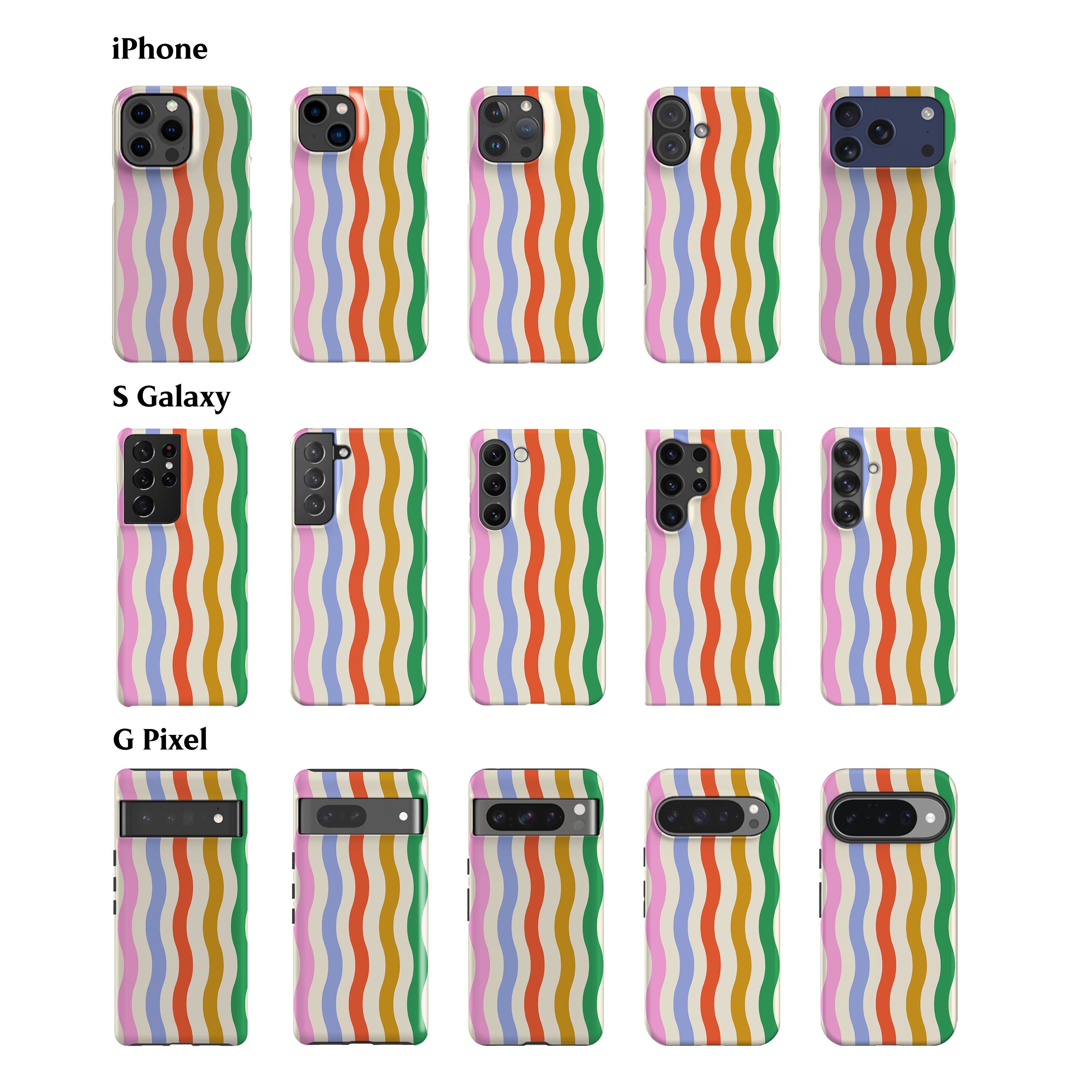 Striped Waves Multi Phone Case