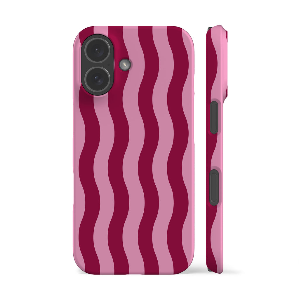 Striped Pink Waves Phone Case