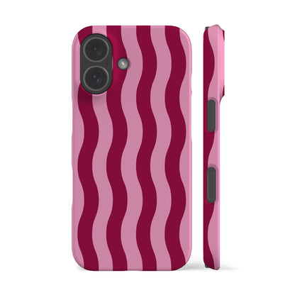 Striped Pink Waves Phone Case