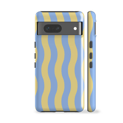 Striped Waves Butter Yellow Phone Case