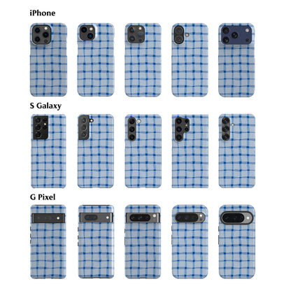 Blue Summer Check Phone Case