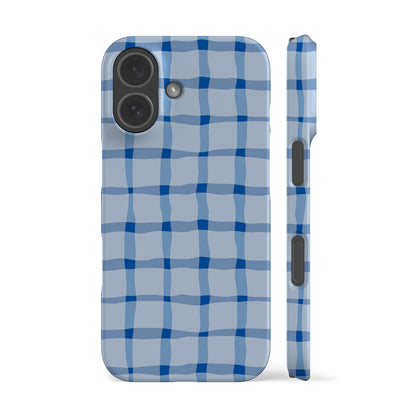 Blue Summer Check Phone Case