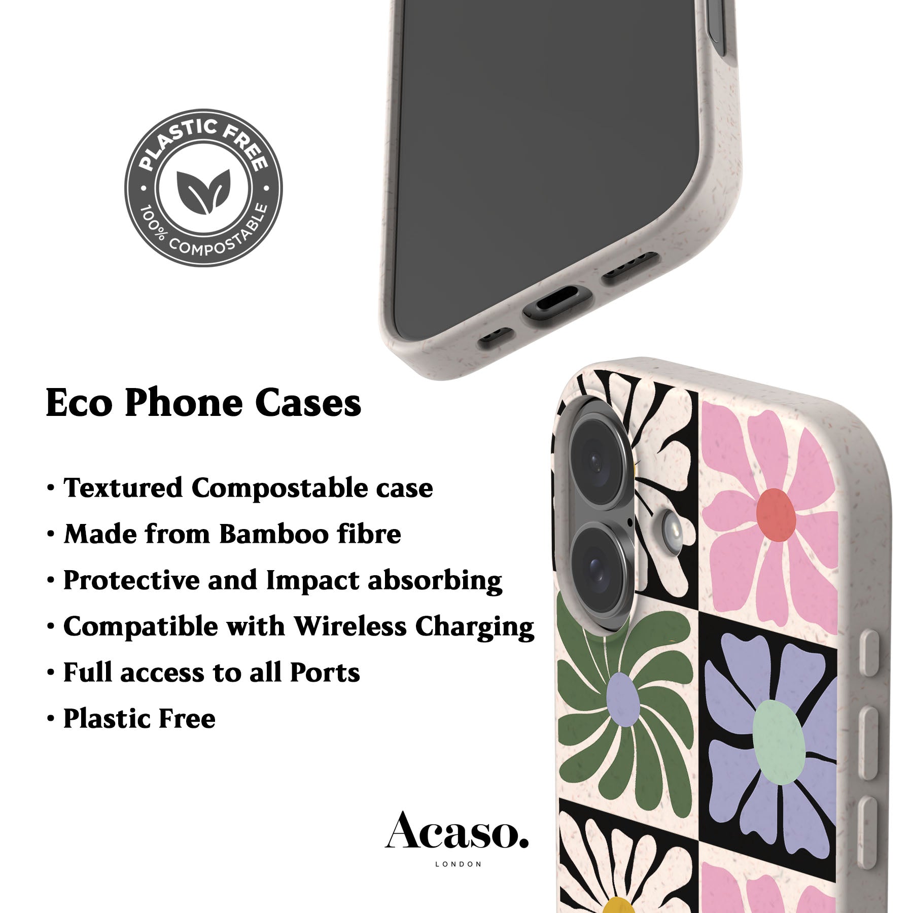 Summer Flowers Eco-Friendly Phone Case