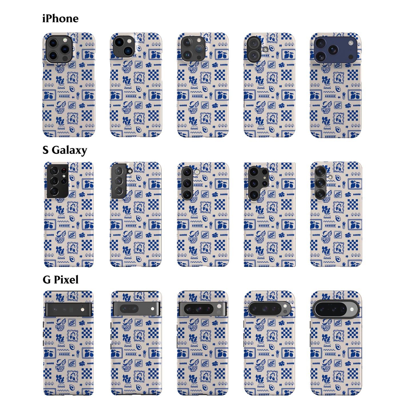 Summer Blue Patches Phone Case