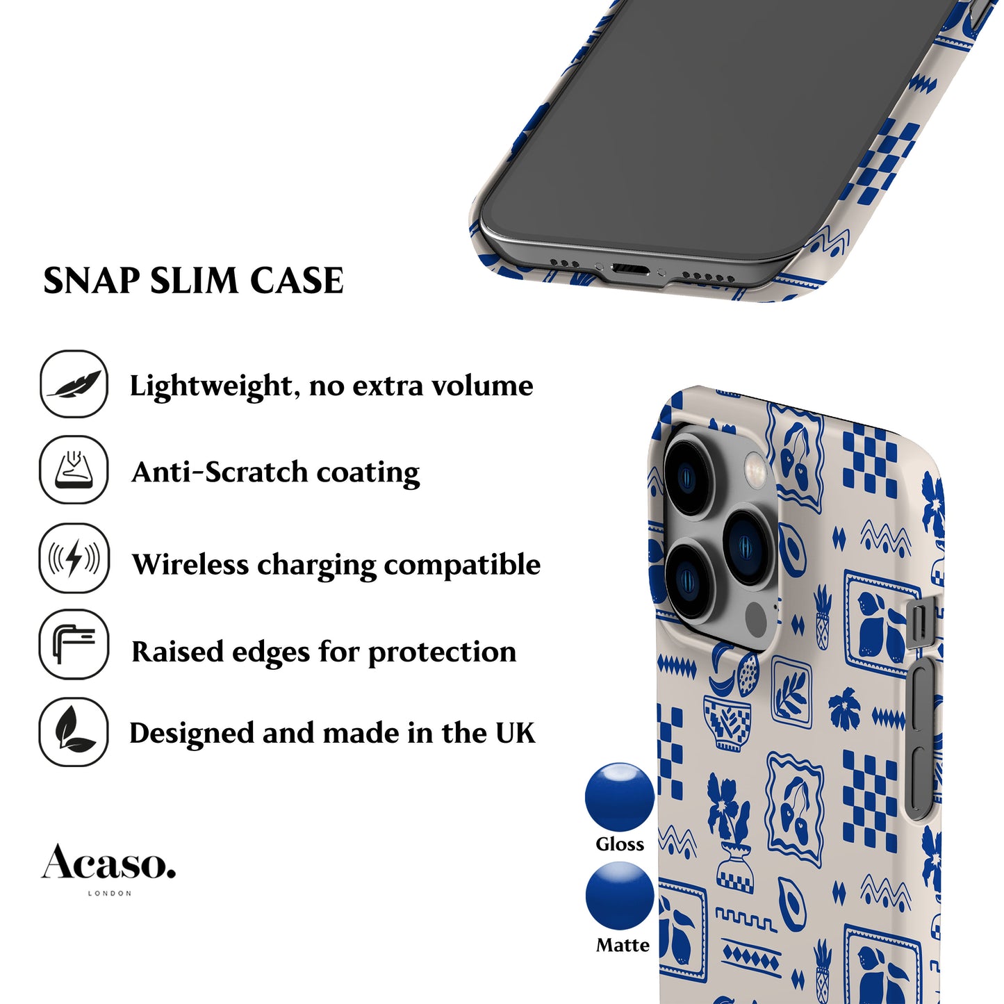 Summer Blue Patches Phone Case