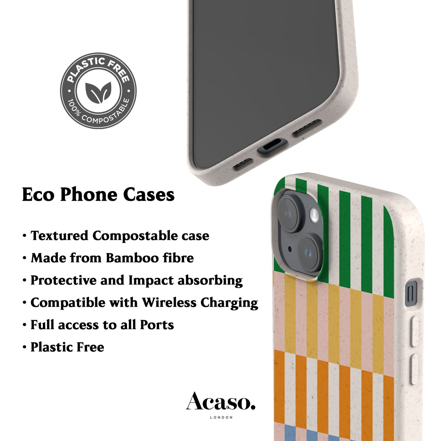 Summer Stripes Eco-Friendly Phone Case