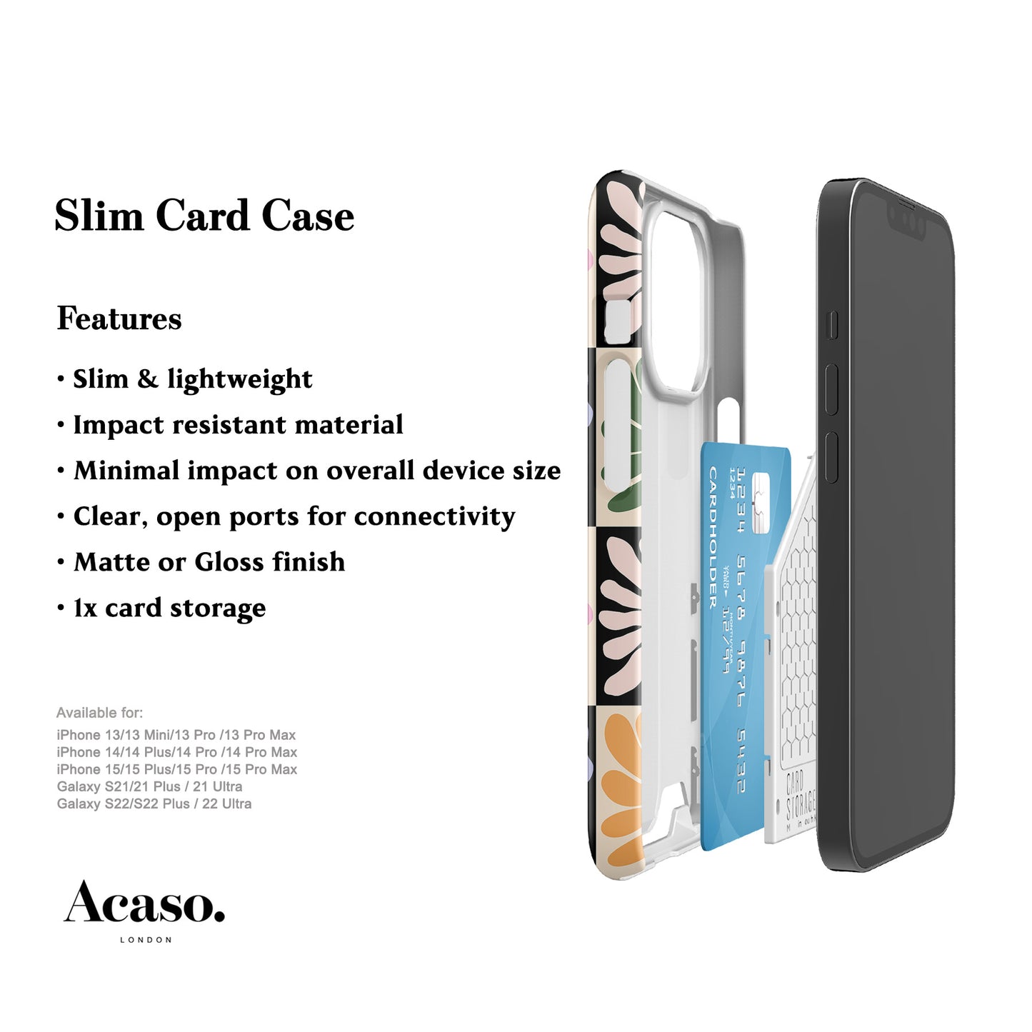 Summer Flowers Slim Card Case
