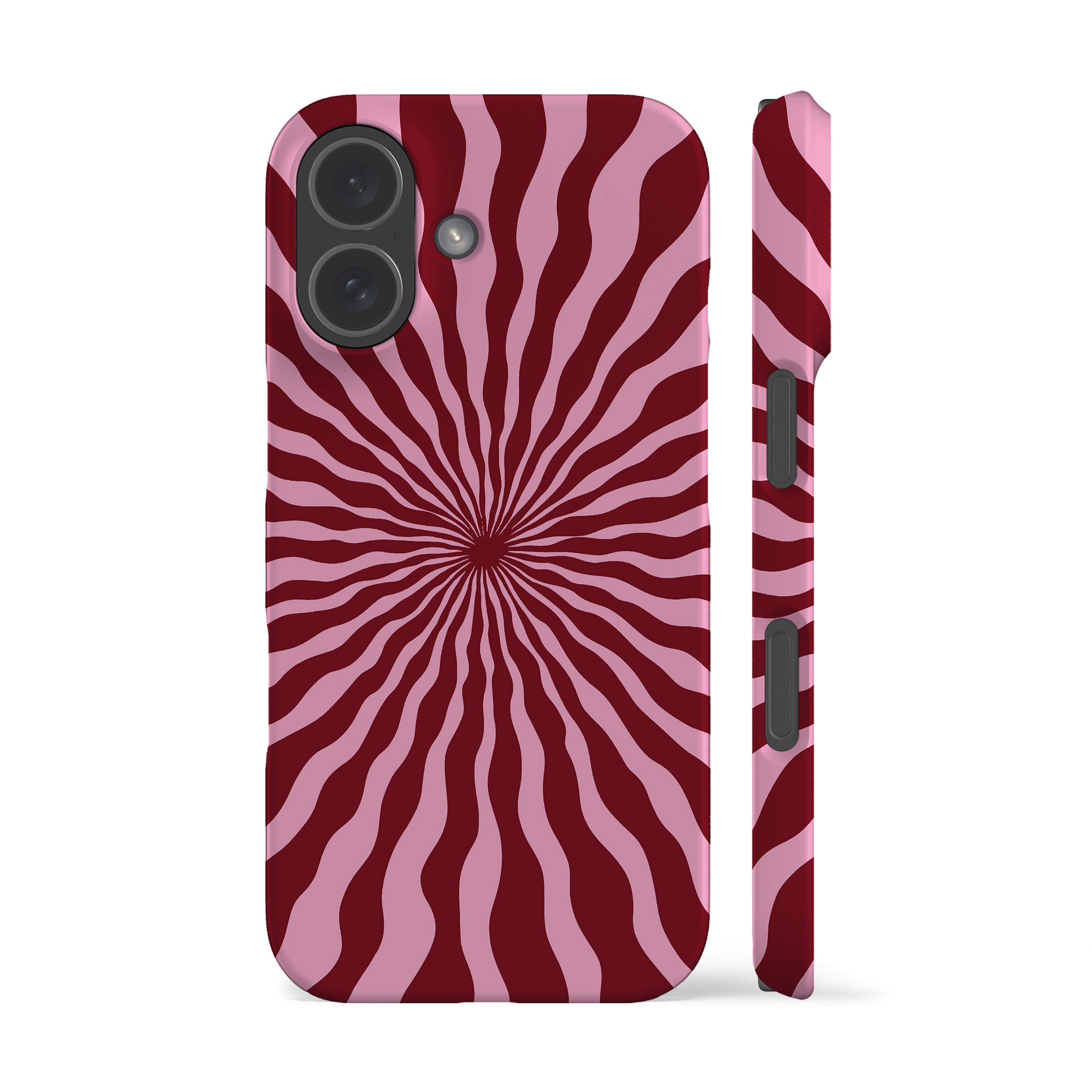 Sunshine Ray Pink Dark Red Phone Case
