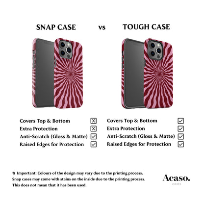 Sunshine Ray Pink Dark Red Phone Case