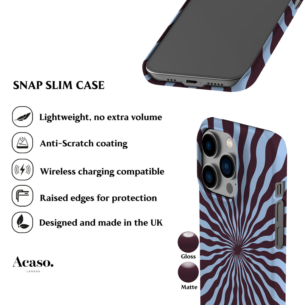 Sunshine Ray Plum Blue Phone Case
