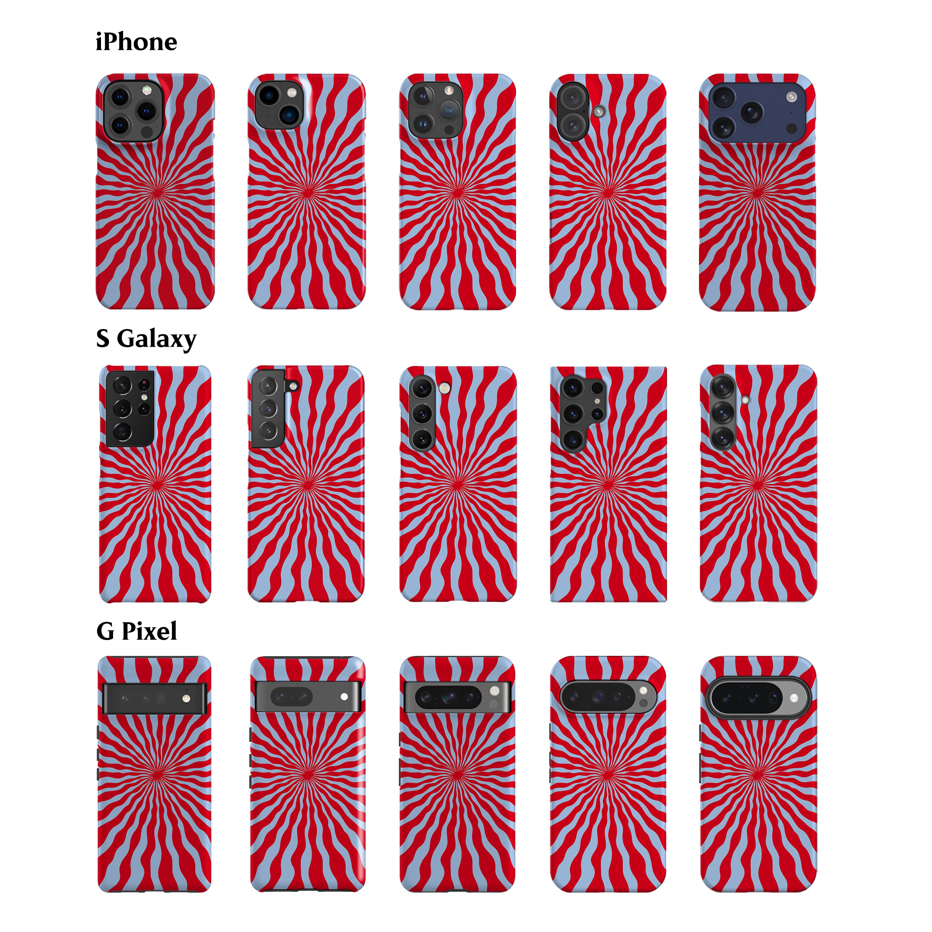 Sunshine Ray Blue Red Phone Case