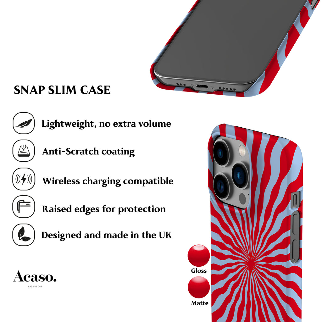 Sunshine Ray Blue Red Phone Case