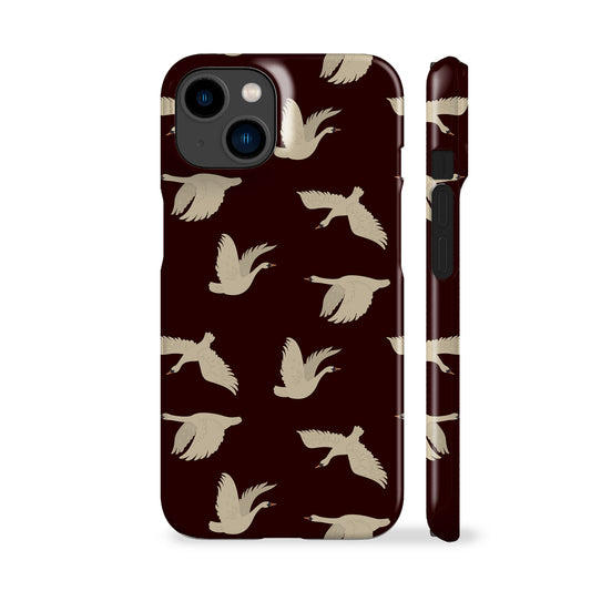 Swans Dark Burgundy Phone Case
