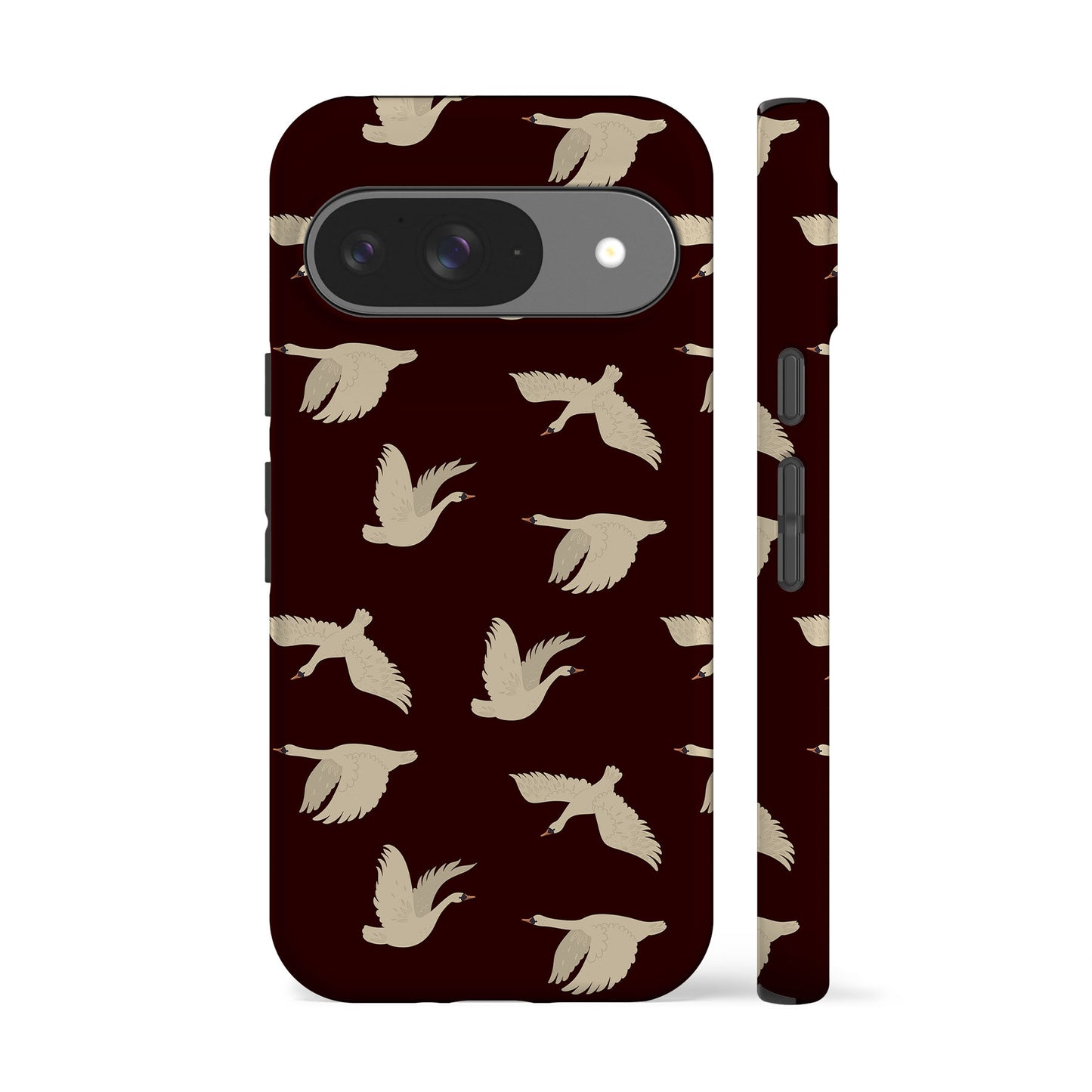 Swans Dark Burgundy Phone Case