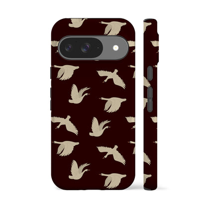 Swans Dark Burgundy Phone Case