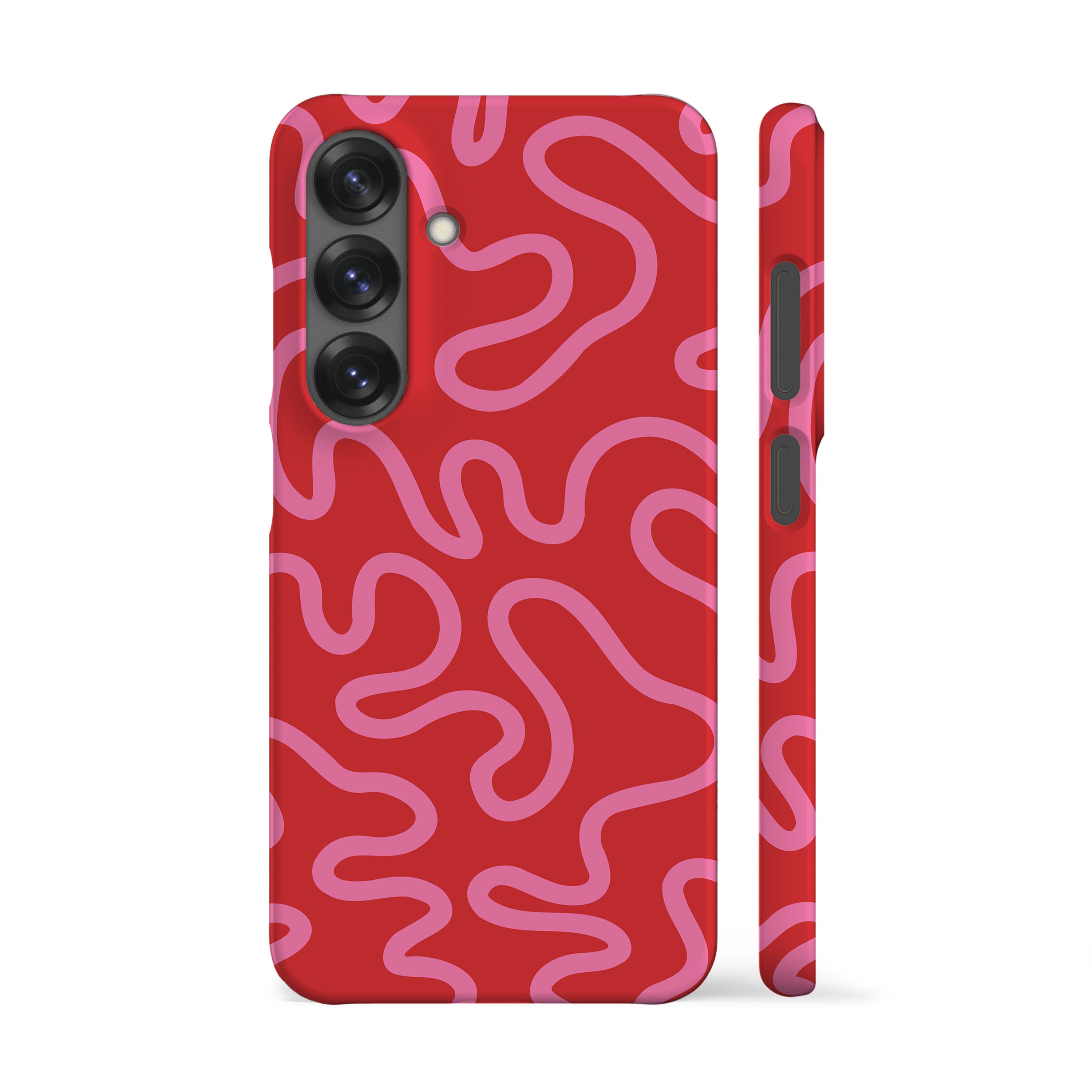 Swirl Lines Red Phone Case