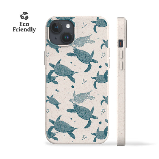 Teal Sea Turtles Eco-Friendly Phone Case
