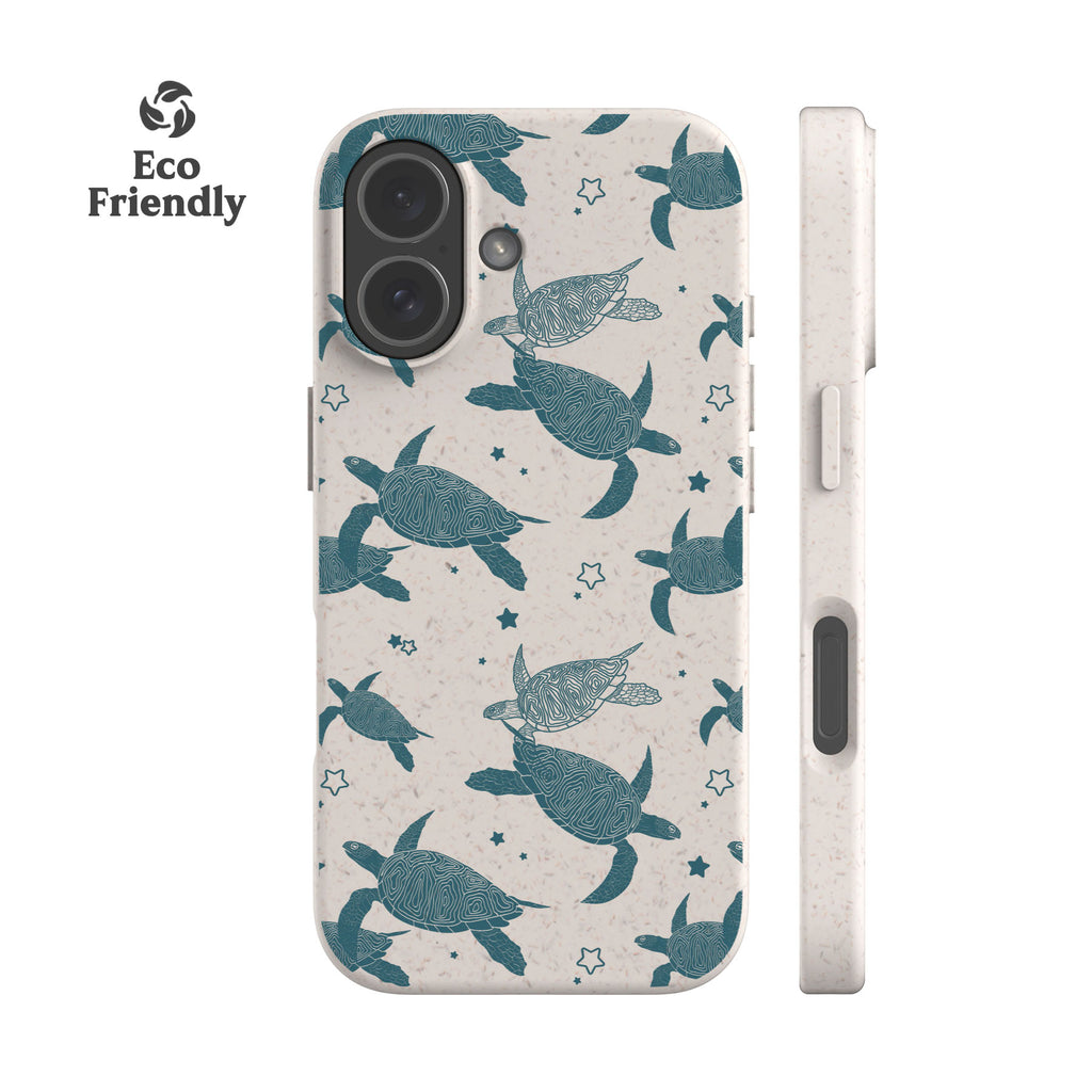 Teal Sea Turtles Eco-Friendly Phone Case