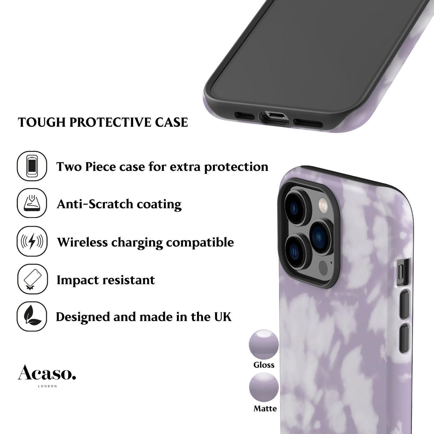 Tie Dye Lilac Phone Case