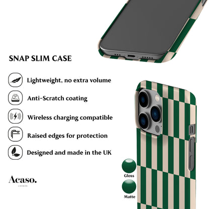 Tile Checkers Green Phone Case