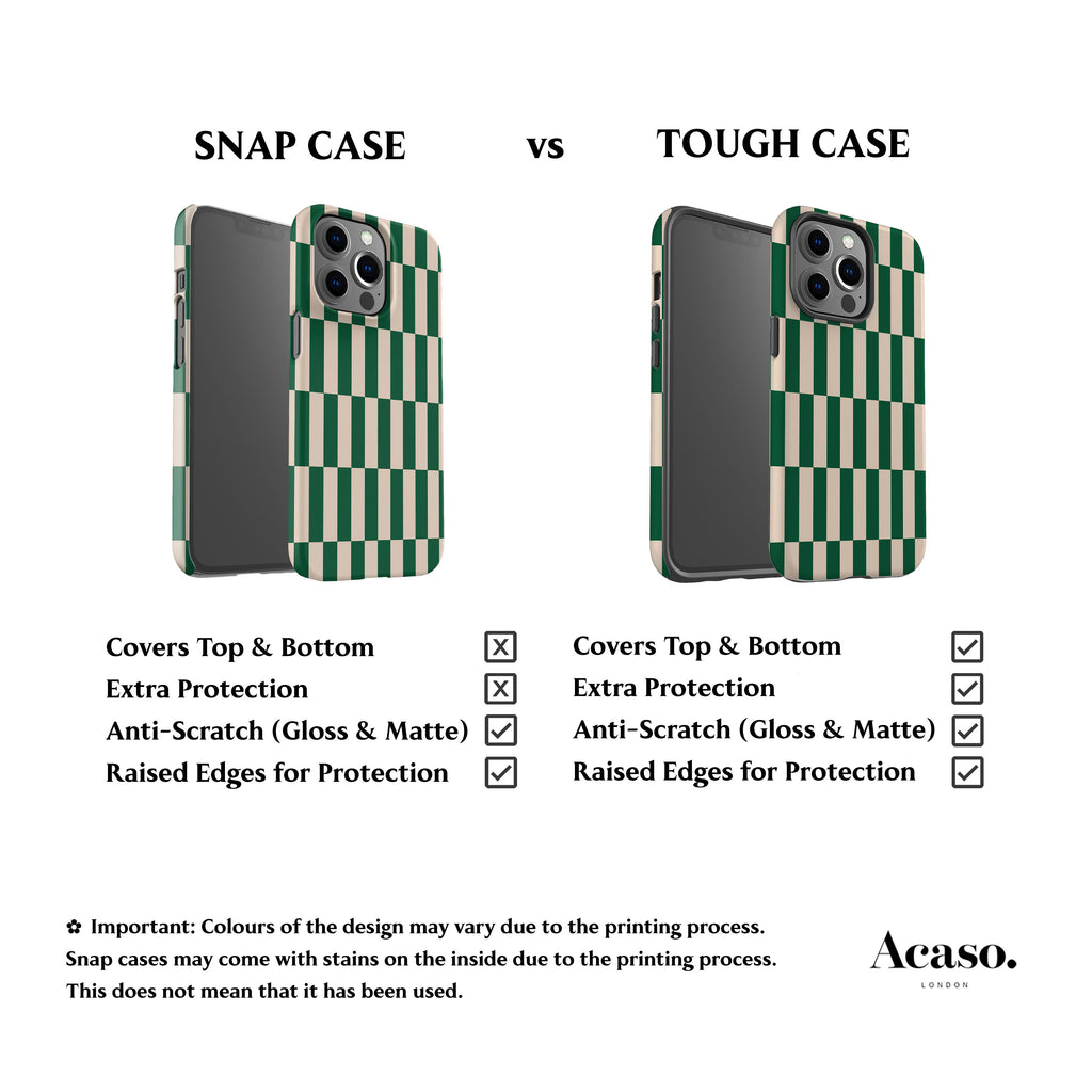Tile Checkers Green Phone Case