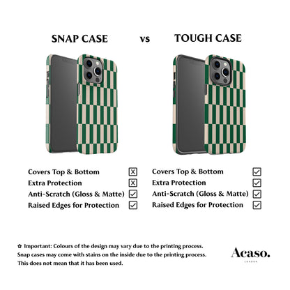 Tile Checkers Green Phone Case