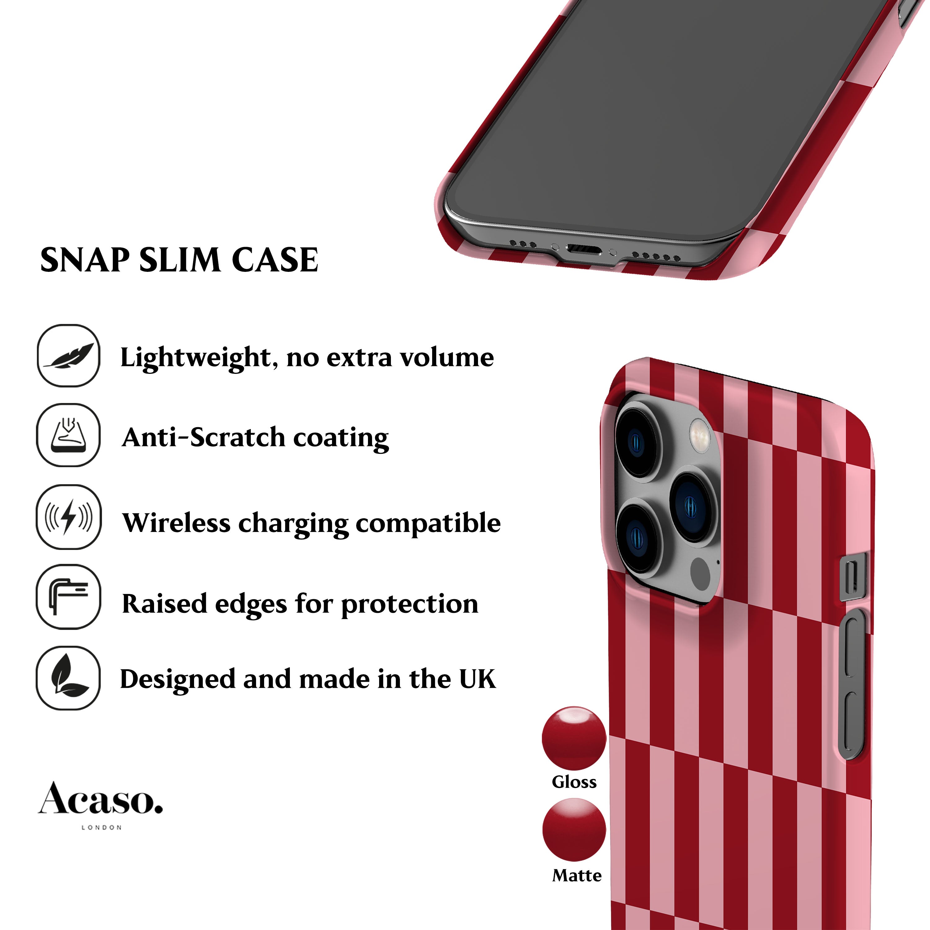 Tile Checkers Pink Phone Case