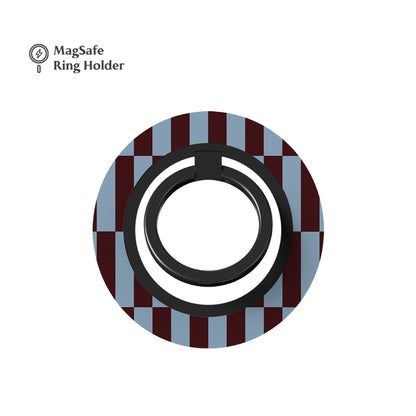 Tile Checkers Blue Maroon MagSafe Ring Holder