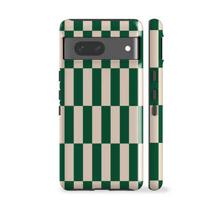 Tile Checkers Green Phone Case
