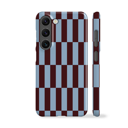 Tile Checkers Maroon Blue Phone Case