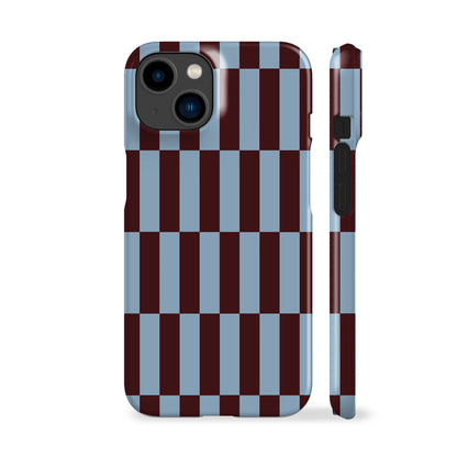 Tile Checkers Maroon Blue Phone Case