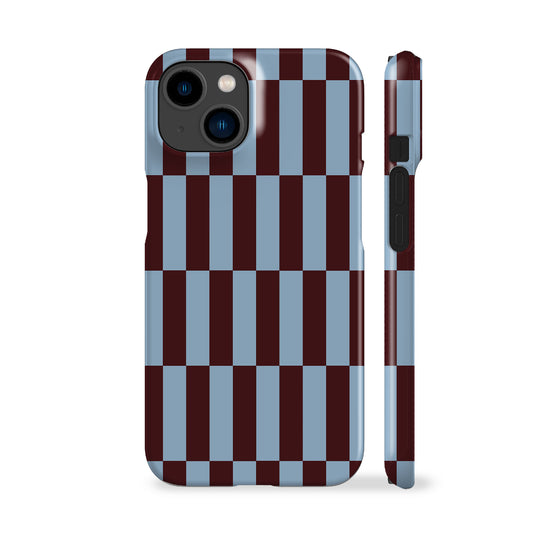 Tile Checkers Maroon Blue Phone Case