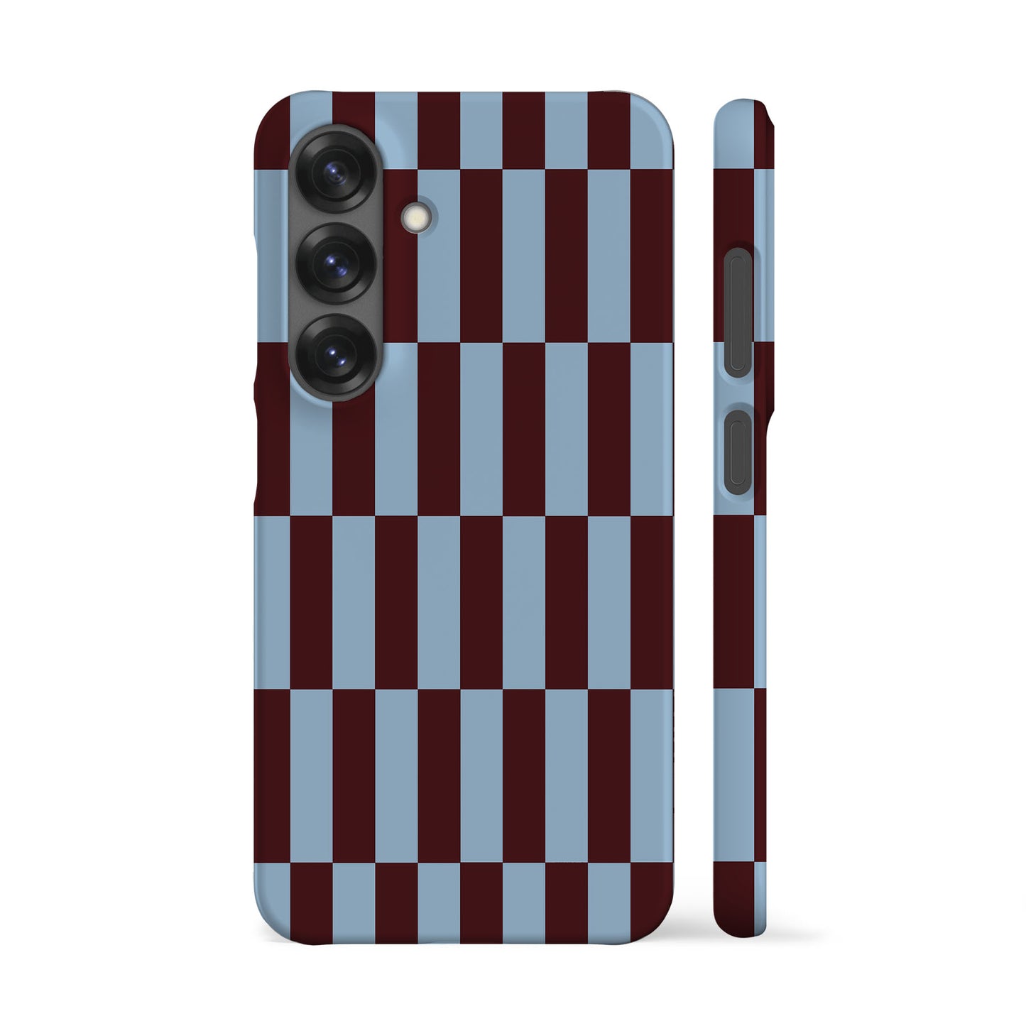 Tile Checkers Maroon Blue Phone Case