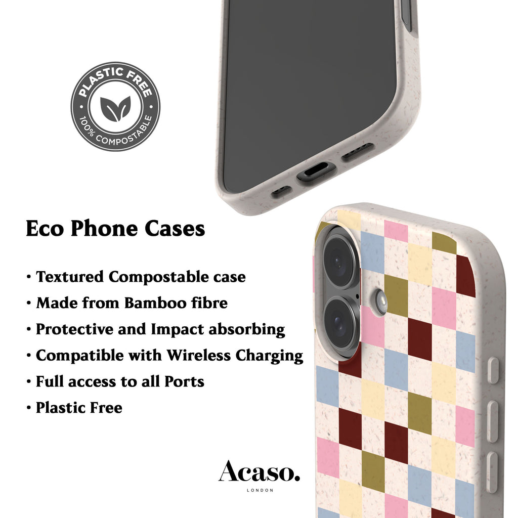 Toria Checkers Eco-Friendly Phone Case